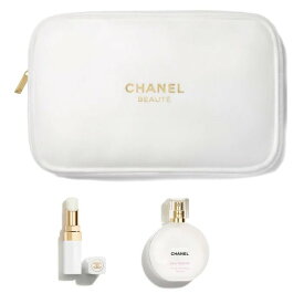 CHANEL シャネル CHANCE　チャンス オー タンドゥル ヘア オイル35ml　ルージュ ココ ボーム 912 ドリーミー ホワイト　ポーチ　chanel-chance-first　コフレ2022限定セット3点set　化粧品 コスメ メイク【新品/未使用/正規品】【売れ筋】