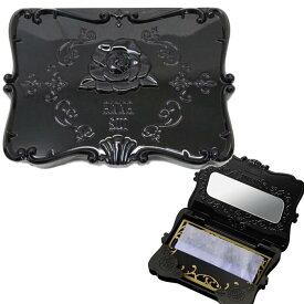 ANNA　SUI　アナ スイ　オイルコントロールペーパー　ケース鏡ミラー付き　ブラック　パープル　ana-oil　あぶらとり紙　オイルコントロールティッシュ　ビューティ　コスメ　化粧　ギフト レディース　【新品/未使用/正規品】