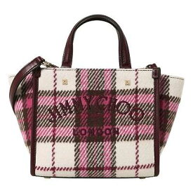 JIMMY CHOO ジミーチュウ 2WAY トートバッグ VARENNE TOTEBAGSQHV BURGUNDY MIX/LIGHT GOLD ロゴ刺繍 ショルダーバッグ ハンドバッグ レディース【新品/未使用/正規品】