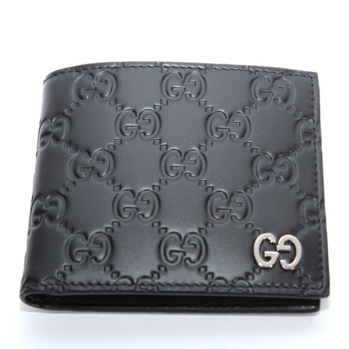 楽天市場】GUCCI グッチ 二つ折り財布 473916 CWC1N 1000 ブラック  