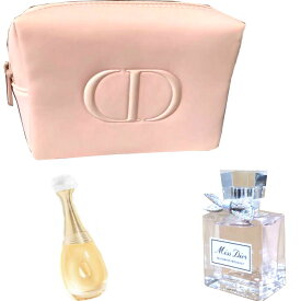 DIOR　ディオール　コスメポーチセット　ピンクふわふわ　dior-pouch-set　MissDior　BLOOMING BOUQUET　ミスディオール ブルーミングブーケ トワレEDT5ml　JADORE ジャドール オードゥ パルファン 5ml EDP　コスメ化粧ビューティ限定ペンケースバッグ【新品/未使用/正規品】