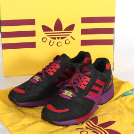 【期間限定】adidas x Gucci アディダス グッチ コラボ 限定 トーション スニーカー ブラック 721936 AAA89 1091 8.5サイズ TORSION ロゴ トレフォイル ウェブ スリーストライプス レースアップ シューズ 靴 メンズ【新品/未使用/正規品】売れ筋