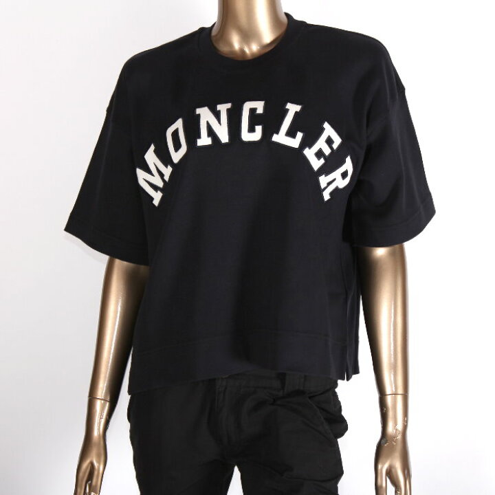 楽天市場】MONCLER モンクレール クロップド Tシャツ ネイビー 8C00018 