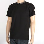 MONCLER モンクレール Tシャツ ブラック 8C00024 8390T 999 ロゴレタリング ロゴワッペン クルーネック トップス 半袖 カットソー メンズ【新品・未使用・正規品】売れ筋