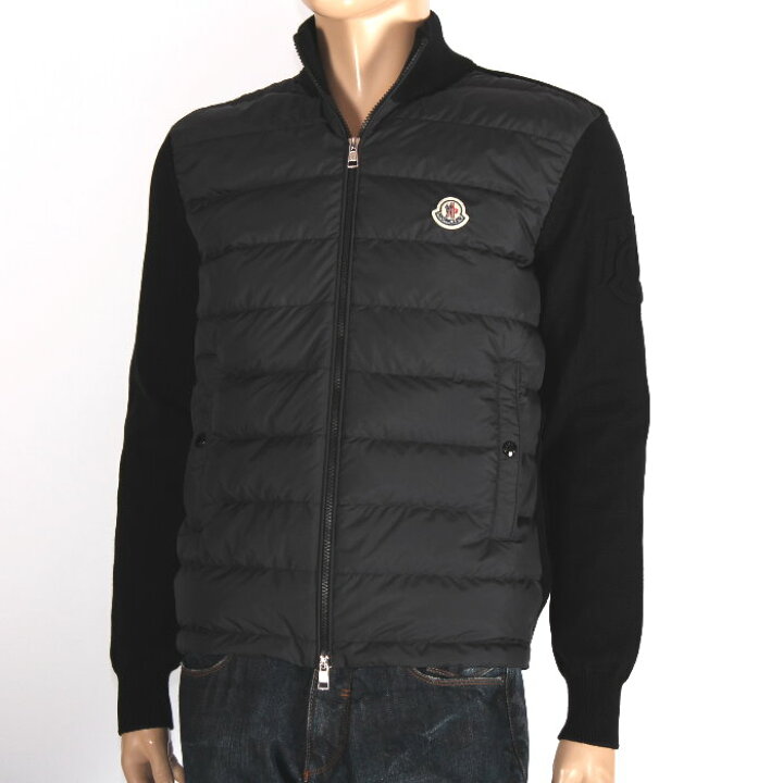 楽天市場】MONCLER モンクレール ニット切替 ダウンジャケット 