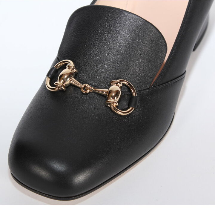 楽天市場】GUCCI グッチ ホースビット レザー パンプス ブラック 