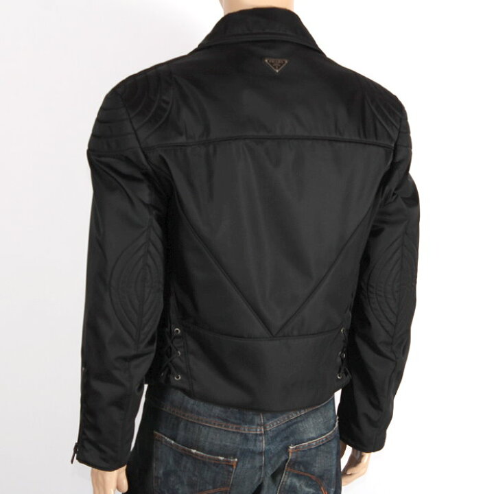 楽天市場】PRADA プラダ SGC014 S221 1WQ8 中綿入り ダブルライダース  