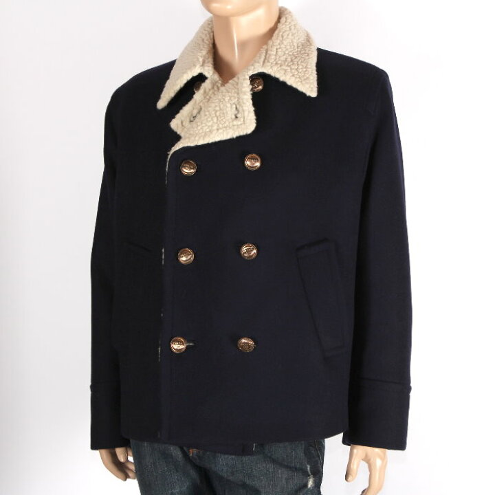 楽天市場】PRADA プラダ SGC026 10VD F0008 ボア ピーコート ネイビー 