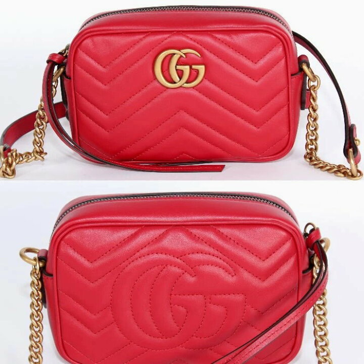楽天市場】GUCCI グッチ GGマーモント チェーン ショルダーバッグ 