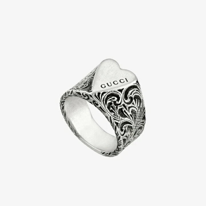 楽天市場】GUCCI グッチ ハート リング 678913 J8400 0728 14号 ロゴ  