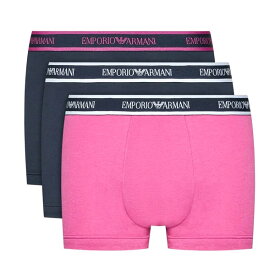 【単品1枚】 EMPORIO ARMANI エンポリオアルマーニ ボクサーパンツ 111357 2R717 96935 「ピンク」「ネイビー×ホワイトロゴ」「ネイビー×ピンクロゴ」 3カラー トランクス アンダーウェア 下着 メンズ 売れ筋