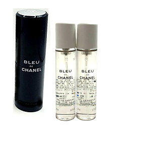 CHANEL �u���[ �h�D �V���l�� �g���x�� �X�v���C�@�I�[�h�D �g�����b�g�@���e��3X20mL�@�{��+���t�B���@���@�|���U�^�[�g�����@�p�t���[���@�p���t�@���@�����@�X�v���[�@c-bleu-travel-edt�@����