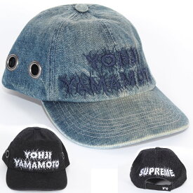 Supreme × Y’s シュプリーム ワイズ グロメット シックスパネル キャップ フリーサイズ Grommet 6-Panel Cap ウォッシュ ブラック ブルー デニム ロゴ刺繍 ヨウジ ヤマモト 限定 コラボ ベースボール 帽子 ハット メンズ レディース ユニセックス 売れ筋