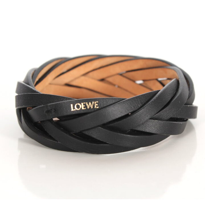 楽天市場】LOEWE ロエベ ブレイデッド バングル J242240X45 ブラック 