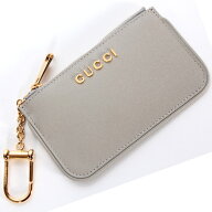 【期間限定】 GUCCI グッチ スクリプト ジップ キーリング キーケース 790102 0OP0N 1440 グレー キーチ…