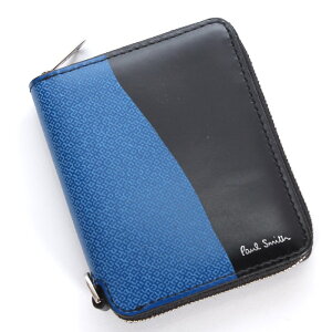 �|�[���X�~�X PAUL SMITH ���E���h�t�@�X�i�[ ��܂���z M1A 6702 LABTEX �u���b�N���u���[ ���S�v�����g �D���� �R���p�N�g�E�H���b�g PS �����Y ���f�B�[�X ���j�Z�b�N�X �����