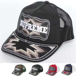 Supreme �V���v���[�� �E�G�X�^���h�J ���b�V�� �o�b�N 5�p�l�� �L���b�v Western Embroidered Mesh Back 5-Panel Cap �t���[�T�C�Y ���S�h�J �x�[�X�{�[�� �X�q �n�b�g �����Y ���f�B�[�X ���j�Z�b�N�X ��