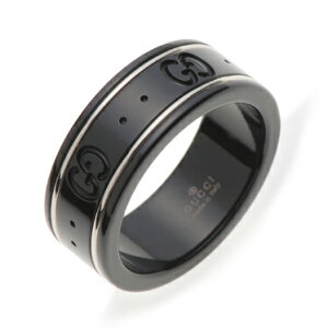 GUCCI 指輪 リング 225985 I19A1●【r】ブラック K18 GGアイコン 【新品・未使用・正規品】
