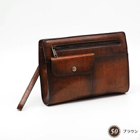 青木鞄 セカンド バッグ [5214] Lugard ラガード G-3 メンズ クラッチバッグ 日本製 Made in Japan 牛革 ヌメ革 レザー 鞄 冠婚葬祭 フォーマル プレゼント ギフト ギフト ラッピング 父の日 誕生日 クリスマス 退職祝い 送別会 ブラウン ラガード