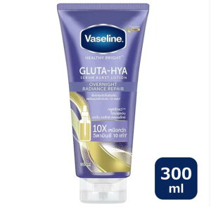 ���@�Z����Gluta Hya �i�C�g���y�A���[�V���� 290ml ��e�ʁiVaseline Healthy Bright Gluta Hya Serum Burst Lotion Overnight Radiance Repair�j �ێ��@�c���@���邨�� ���� �q�A�������_ �O���^�`�I�� �X�L���P�A