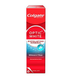 RQ[g IveBbNzCg 100g y1{z zCgjO Colgate optic white GNXt[eBO~l@ Exfoliating Mineral@Ki