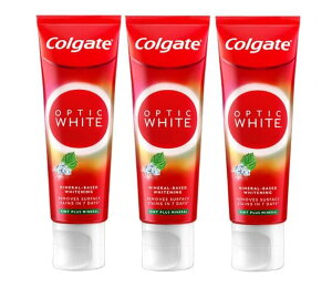 RQ[g IveBbNzCg ~gvX~l Colgate Optic White MINT PLUS MINERAL 100g×3{ Zbg  zCgjO Colgate optic white Ki