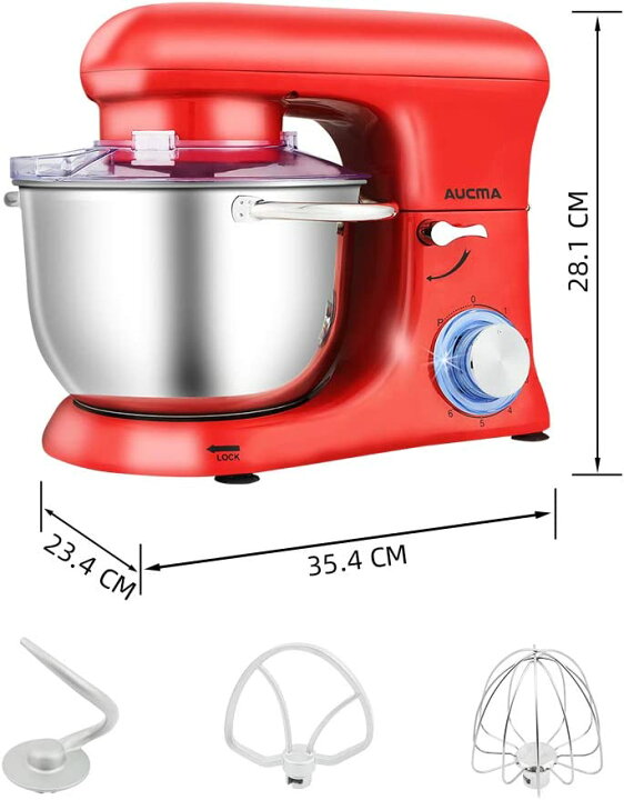 楽天市場】【送料無料】Aucma スタンドミキサー 4.5L レッド : CURASHI
