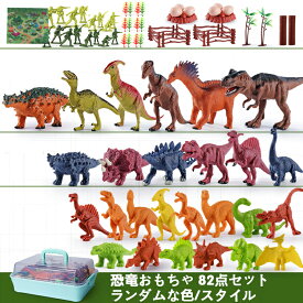 【送料無料】恐竜おもちゃ 知育玩具 恐竜フィギュア 子供 組み立ておもちゃ 82点セット リアルなモデル プレゼント 男の子 誕生日 クリスマスプレゼント 3歳 4歳 5歳 地図付き