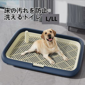【送料無料】犬トイレ 特大 犬 トイレ トレー 犬 ペットトイレ 足が濡れない おしゃれ トイレトレーニング ペットトレー ワイド ペット用 老犬 フチもれ防止 抗菌Ag+ いたずら防止 ふち漏れ フチ漏れ しつけ トイレトレー サイズ L/LL