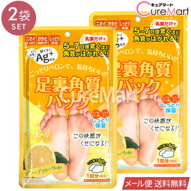 足裏角質パック グレープフルーツの香り◆2袋セット 銀イオンAg+【メール便送料無料】1000円ポッキリ かかと 足裏 角質除去 角質取り フットケア 足パック 臭い 足の匂い 対策 かかとケア つるつる 踵ケア DOSHISHA ドウシシャ EVERYYOU エブリユー