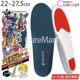 ソルボ アスリート 22～27.5cm 日本製 61184【メール便送料無料】SORBO インソール 衝撃吸収 スポーツ かかと 中敷き レディース メンズ SORBOTHANE ソルボセイン