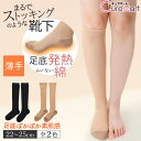 ストッキングソックス 足底綿 ぽかぽか 薄手 ハイソックス 吸湿発熱 22-25cm 口ゴムゆったり【楽天ロジ発送 送料無料】3042PW まるでストッキングを履いたようなくつした ストッキングに見える靴下 暖かい あったか 靴下 フットカバー ひざ下 冷え対策 砂山 SUNAYAMA ☆