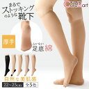 ストッキングソックス 厚手 ハイソックス 美肌感 足底綿 22-25cm【楽天ロジ発送 送料無料】9743PW まるでストッキングを履いたようなくつした ストッキングに見える靴下 あたたかく自然な美肌感 補正 ストッキング 靴下 フットカバー ひざ下 冷え対策 砂山 SUNAYAMA☆
