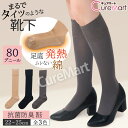 まるでタイツを履いたようなくつした 足底綿ポカ パイル 22-25cm 丈35cm 発熱 抗菌防臭 3046【メール便送料無料】タイツソックス 足底綿 ぽかぽか 口ゴムゆったり 暖かい あったか ソックス 靴下 ひざ下 冷え対策 冬 砂山 SUNAYAMA