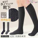 まるでリブタイツを履いたようなくつした 肌側微起毛タイプ 22-25cm 丈38cm 抗菌防臭 3055【メール便送料無料】リブ編み リブタイツソックス 裏起毛 暖かい あったか ソックス 靴下 ひざ下 冷え対策 冬 SUNAYAMA 砂山靴下