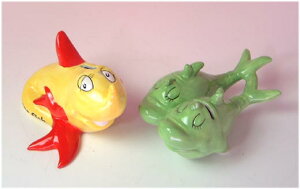 ドクタースース お魚 貯金箱セット Dr. Seuss (返品交換ギフト包装不可)陶器 絵本 置物 インテリア かわいい おしゃれ