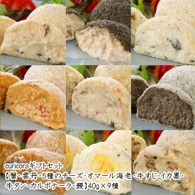 curicoroギフトセット 40g×9種 送料無料 お歳暮 クリスマス ギフト お祝い 贈答 贈り物 クリームコロッケ 冷凍 お取り寄せ 贅沢 焼く 簡単 調理 クリコロ curicoro 手土産 内祝い セット 箱入り 無添加 グルメ おもてなし 食べ物 ごちそう 詰め合わせ 誕生日 高級 おつまみ