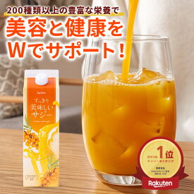 すっきり美味しいサジー 1000ml 鉄分補給 SajiOne 飲みやすいサジージュース アミノ酸 リンゴ酸 ミネラル ドリンク ゆず オレンジ シーベリー 沙棘 お試し 紙パック サジーワン