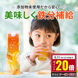 【お買い物マラソン限定 ポイント20倍】すっきり美味しいサジー 1000ml 鉄分補給 SajiOne 飲みやすいサジージュース アミノ酸 リンゴ酸 ミネラル ドリンク ゆず オレンジ シーベリー 沙棘 お試し 紙パック サジーワン