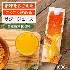 すっきり美味しいサジー 1000ml 鉄分補給 SajiOne 飲みやすいサジージュース アミノ酸 リンゴ酸 ミネラル ドリンク ゆず オレンジ シーベリー 沙棘 お試し 紙パック サジーワン