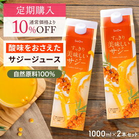 【定期購入で10％OFF】すっきり美味しいサジー 1000ml×2本セット SajiOne サジー 鉄分 オレンジ 柚子 サジージュース 栄養補給