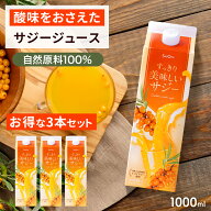 【通常価格の15％OFF】サジー すっきり美味しいサジー 1000ml 3本セット SajiOne 鉄分 飲みやすい ジュー…