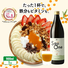 サジーボウル SajiOne サジーワン 900ml サジージュース ピューレ 砂糖不使用 食物繊維 グラノーラ ポリフェノール ヨーグルト バナナ 置き換え ダイエット オーガニック スーパーフード 鉄分 ビタミン フルーツジュース