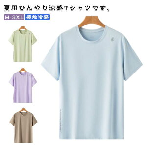 メンズ 半袖Tシャツ レディース 吸汗速乾 スポーツウェア 涼しい カットソー 半袖Tシャツ ひんやり Tシャツ クルーネック 通気性抜群 大きいサイズ ストレッチ おしゃれ カジュアル ルームウ