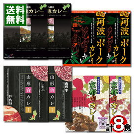 【送料無料】日本全国のブランド肉カレー 4種類 各2食詰め合わせセット