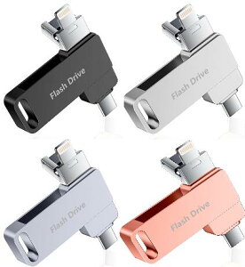 USB������ iPhone�p MFi�F�؎擾 Vackiit 128GB / 256GB / 512GB/ 1TB _ �s���N / �O���[ / �u���b�N / �V���o�[ / �S�[���h