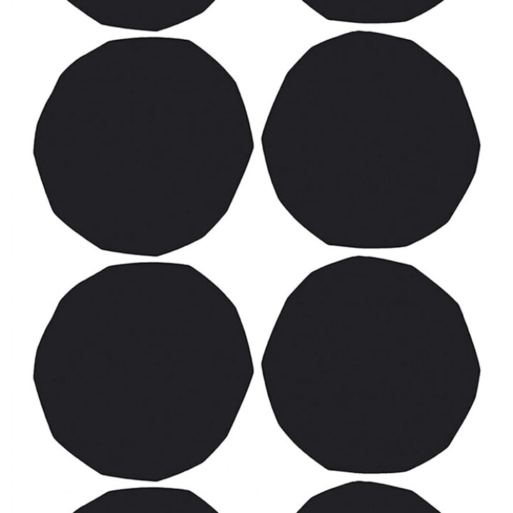 楽天市場 カーテン マリメッコ 北欧 イソトキヴェット ブラック 丸柄 石 黒 大柄 マイヤ イソラ Marimekko Kivet 綿 コットン 天然素材 女の子 ガーリー かわいい おしゃれ モノトーン シック シンプル 個性的 北欧カーテン通販わくわくカーテン