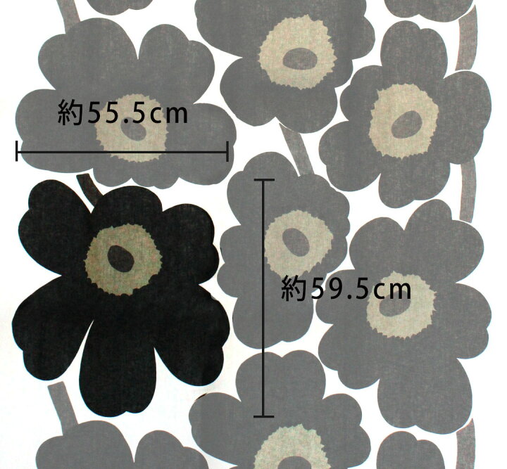 楽天市場 カーテン マリメッコ 北欧 ウニッコ ブラック 花柄 花 黒 ケシの花 大柄 マイヤ イソラ Marimekko Unikko 綿 コットン 天然素材 女の子 ガーリー かわいい おしゃれ モノトーン シック 北欧カーテン通販わくわくカーテン