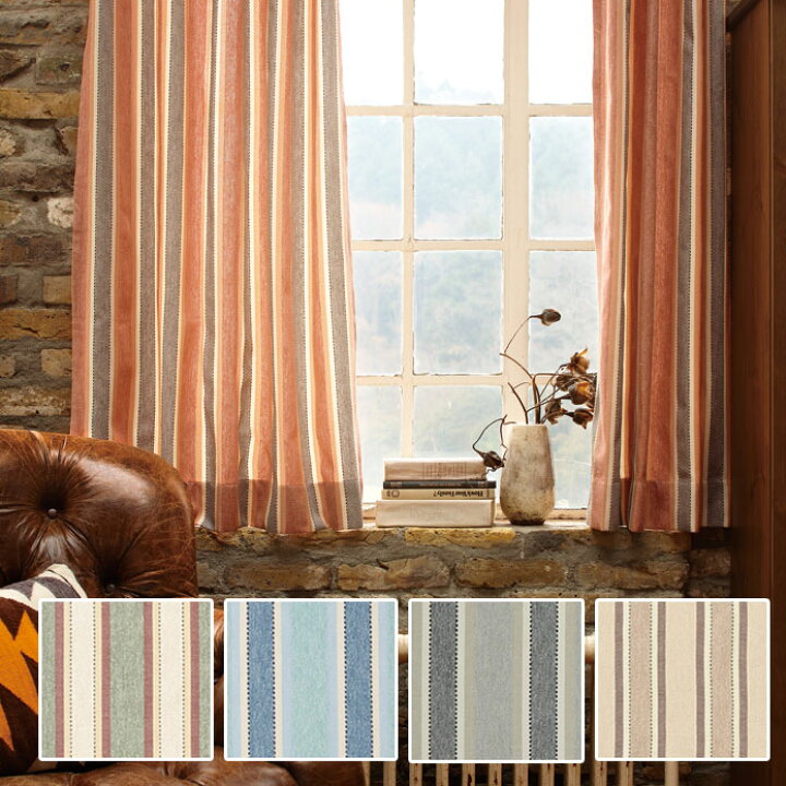 楽天市場 カーテン イップ オーダー ヴィンテージ ストライプ アメリカンネイティブ 男性 メンズ おしゃれ 北欧カーテン通販わくわくカーテン