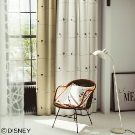 ディズニーカーテン 遮光 ライン 形状記憶加工 MICKEY(ミッキー) ミッキーマウス Disney disney オーダー かわいい おしゃれ アイボリー ベージュ 子供部屋